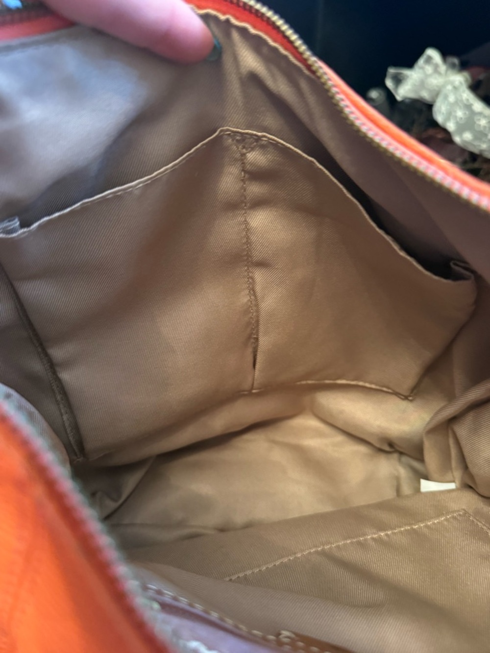 The Sak Orange Pebbled Leather Shoulder Bag - Picture 12 of 12